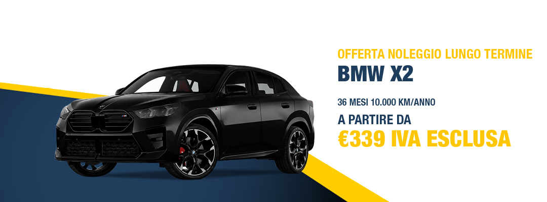 Promotional banner showing a black Kia Sportage with Italian text offering long-term rental from €305 excluding VAT, starting price emphasized to the right.