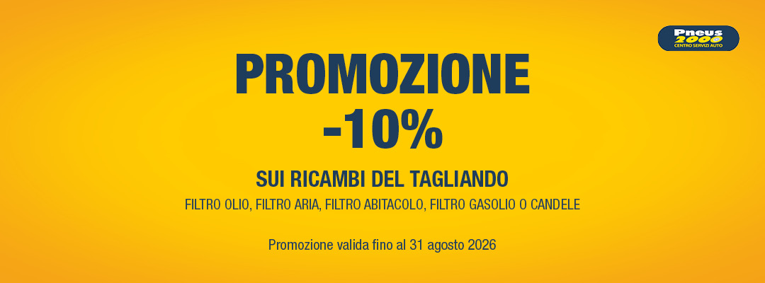 Advertisement banner for BestDrive with tires and voucher cards, Italian slogan 'Sempre al tuo fianco!'